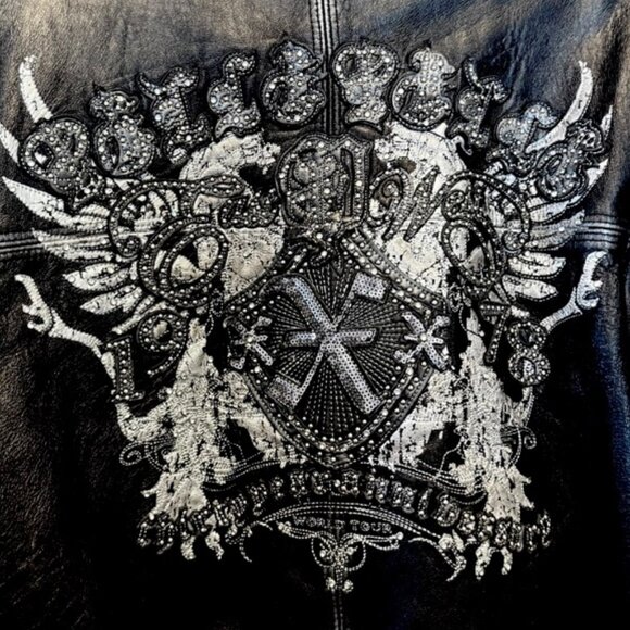 Pelle Pelle Marc Buchanon Vintage Hooded Leather Jacket with Fox Fur Sz 12 - Picture 6 of 11